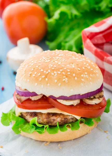 Burger fatto in casa — Foto Stock