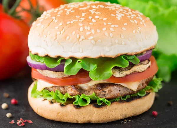 Burger fatto in casa — Foto Stock