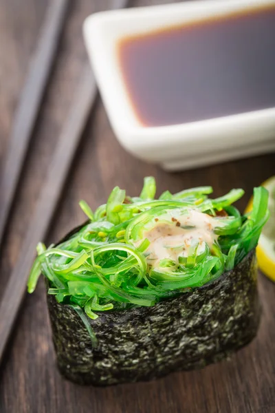 Close up of gunkan sushi — Stock Photo, Image