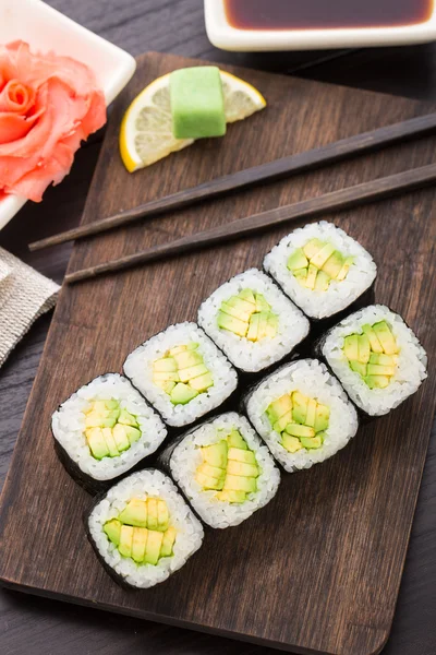 Sushi rolls with avocado — Stock Photo, Image