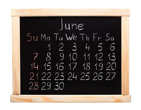 Jahreskalender 2015. Juni. Wochenstart am Sonntag — Stockfoto
