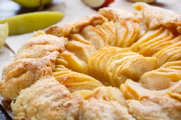 Hemlagad äpple galette — Stockfoto