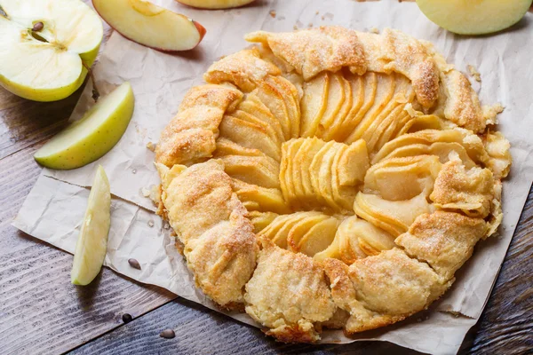 Homemade fresh apple galette — Stock Photo, Image