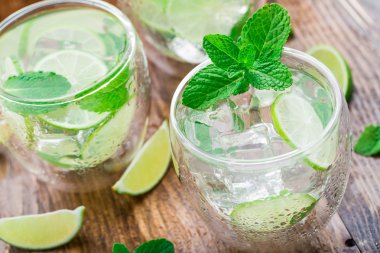 Limonlu ve naneli kokteyl