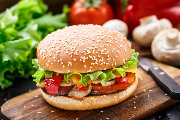 Vegetarische hamburger — Stockfoto