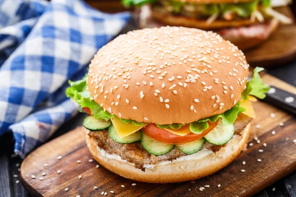 Burger di pesce — Foto Stock