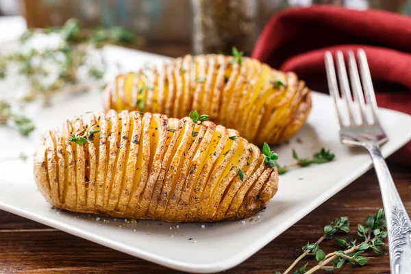 Hasselback brambory — Stock fotografie