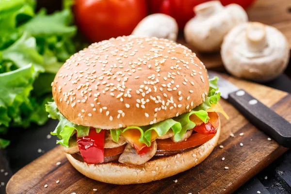 Hamburguesa vegetariana — Foto de Stock