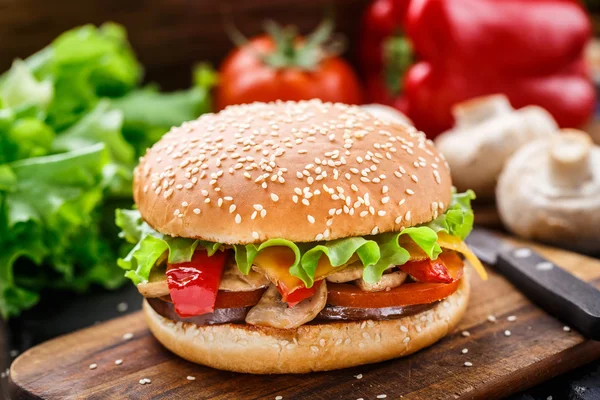 Vegetariánský burger — Stock fotografie