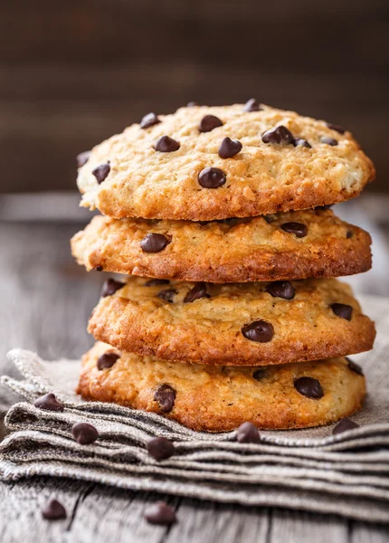 Biscuits à la farine d'avoine au chocolat — Photo