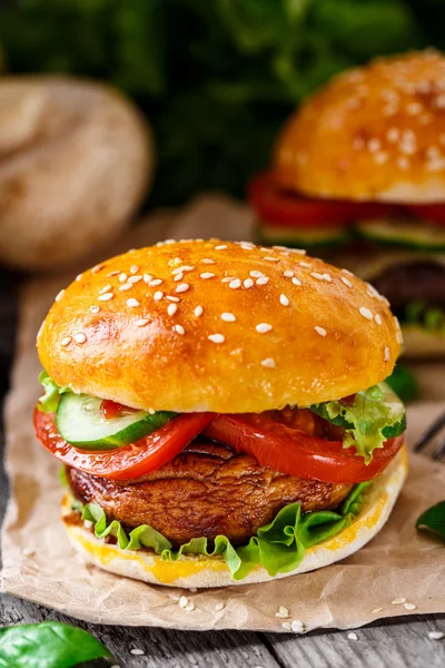 Vegetáriánus burger — Stock Fotó