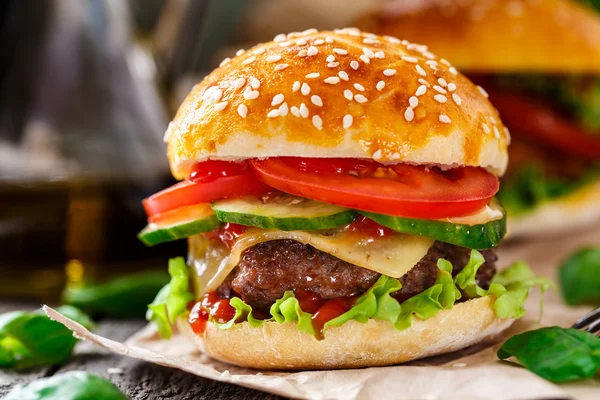 Hamburger di manzo — Foto Stock