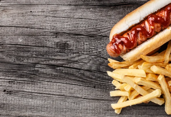 Barbecue grilled hot dog — Stock Photo, Image