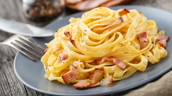 Macarrão Carbonara — Fotografia de Stock