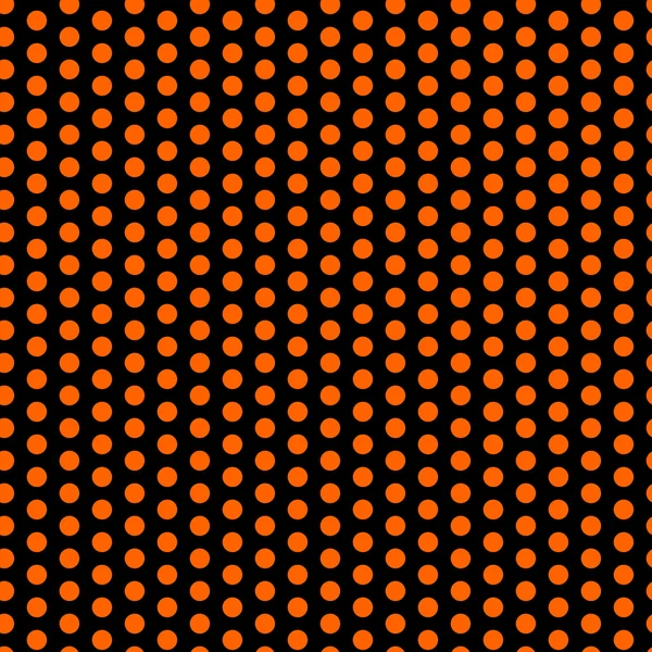 Modèle de points sans couture Halloween orange et noir — Image vectorielle