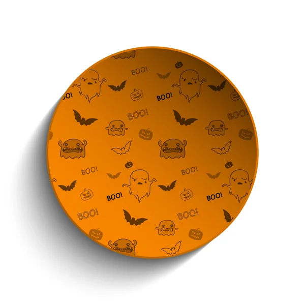 Feliz Halloween Ghost Bat Ícone fundo — Vetor de Stock