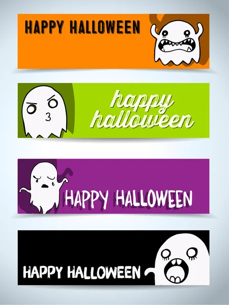 Happy Halloween Ghost Fledermaus Icon Hintergrund — Stockvektor