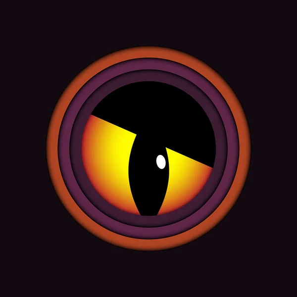 Happy Halloween Ghost Evil Eye — стоковый вектор