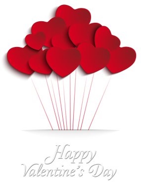 Valentines Day Heart Balloons clipart