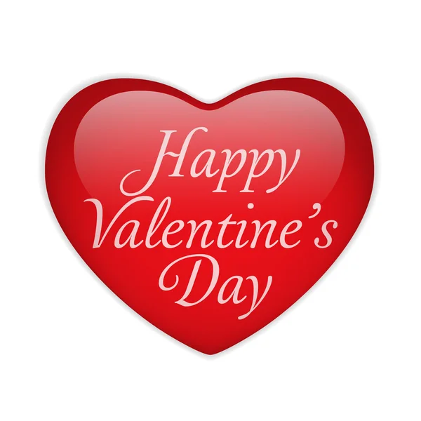 Happy Valentine's Day on Heart — Stock Vector