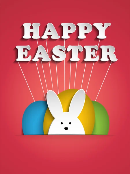 Glad påsk kanin kaniner — Stock vektor