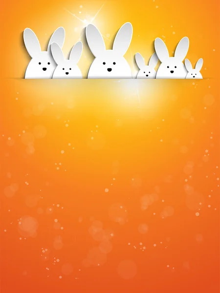 Felices conejitos de Pascua — Vector de stock