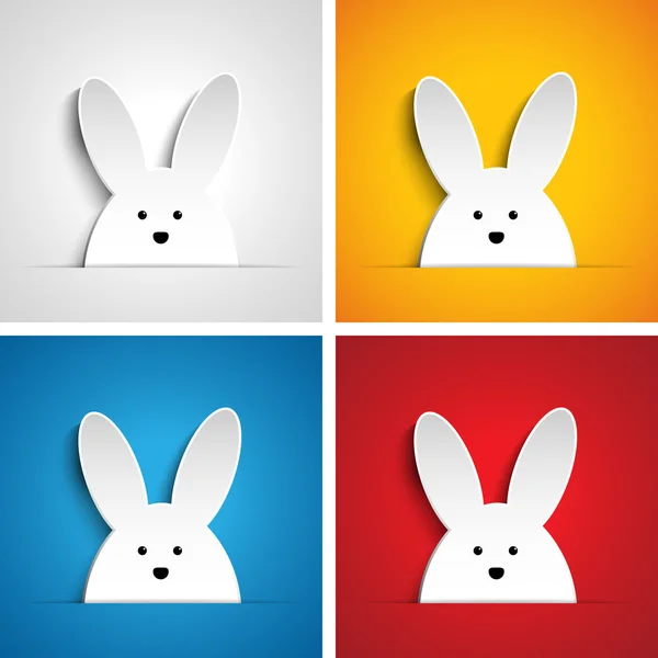 Joyeux lapins de Pâques — Image vectorielle