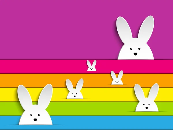 Święta Wielkanocne króliczki króliki — Wektor stockowy