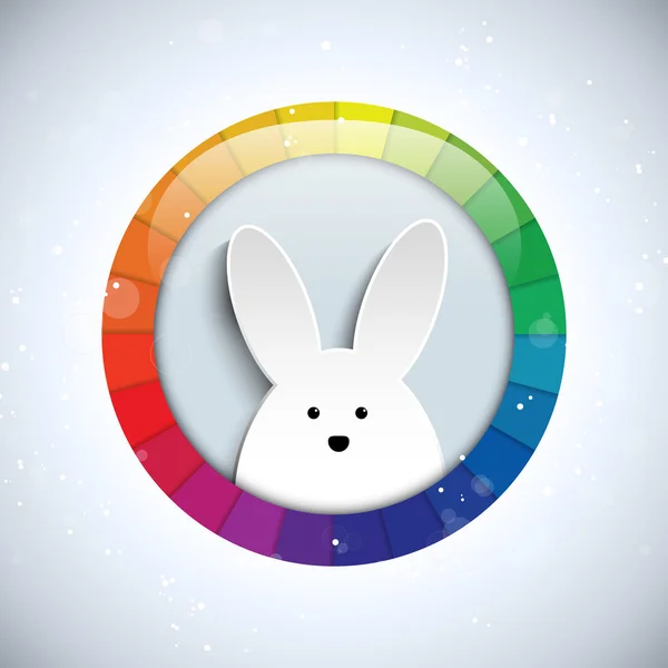 Veselé Velikonoce bunny králík — Stockový vektor