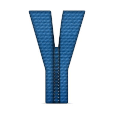 Alfabe mavi jeans mektup