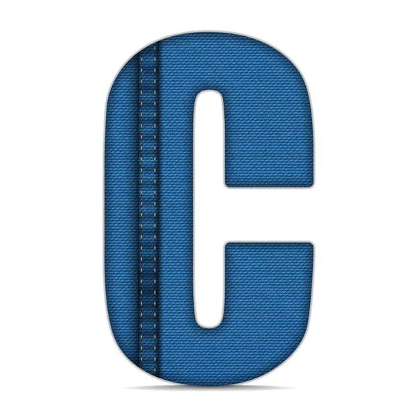 Буква Alphabet Blue Jeans Лицензионные Стоковые Векторы