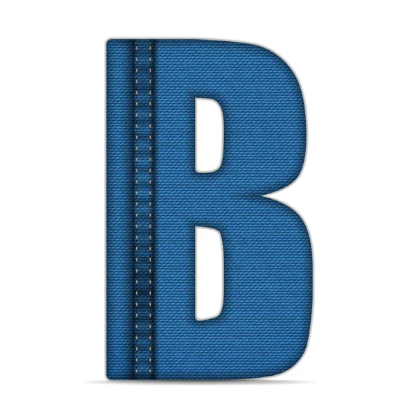 Буква Alphabet Blue Jeans Стоковая Иллюстрация