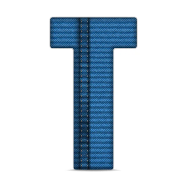 Буква Alphabet Blue Jeans Стоковый вектор