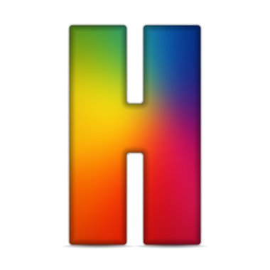 gay bayrak parlak cam alfabesi