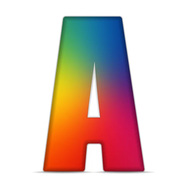 Gay bayrak parlak cam alfabesi — Stok Vektör