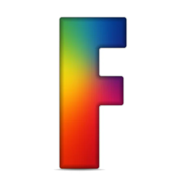 ゲイのフラグの光沢のあるガラスのアルファベット — ストックベクタ