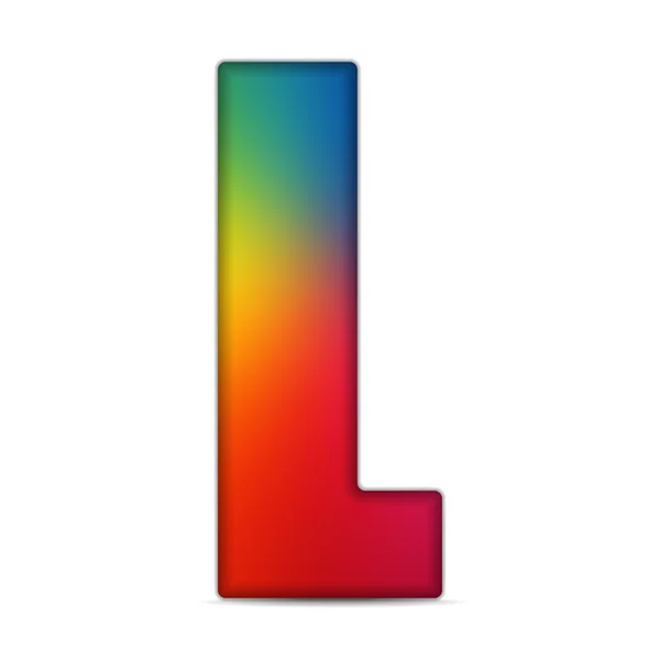 Gay Flag Shiny Glass Alphabet — Stock Vector