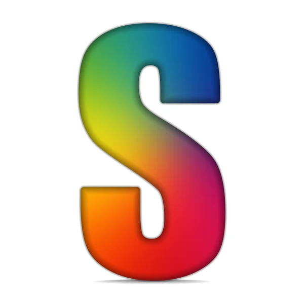 Gay Flag Alfabeto di vetro lucido — Vettoriale Stock