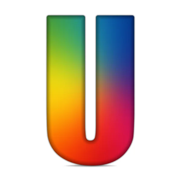 Alphabet en verre brillant drapeau gay — Image vectorielle