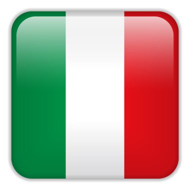 İtalya bayrağı Smartphone kare düğme