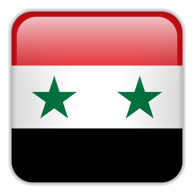 Suriye bayrağı Smartphone kare düğme