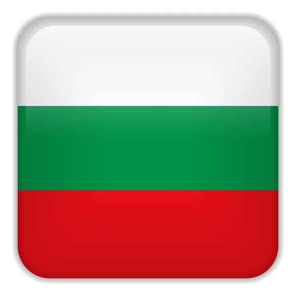Bulgaristan bayrağı Smartphone kare düğme — Stok Vektör