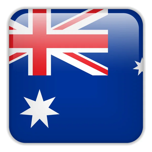 Avustralya bayrağı Smartphone kare düğme Stok Illüstrasyon