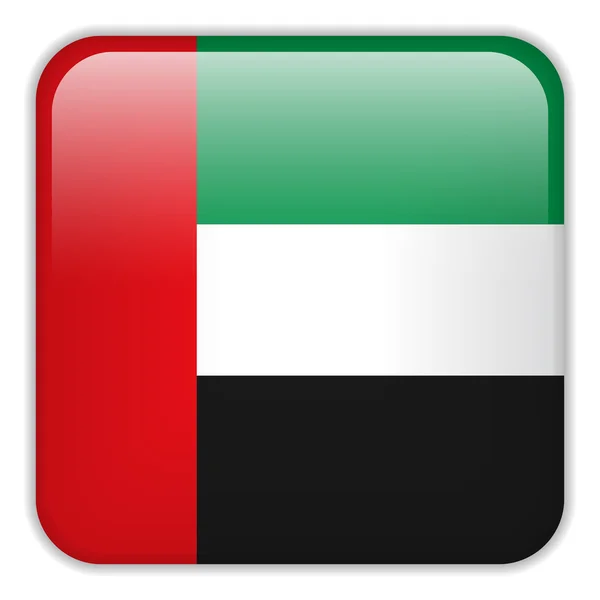 Bandiera Emirates Pulsante quadrato Smartphone Illustrazioni Stock Royalty Free