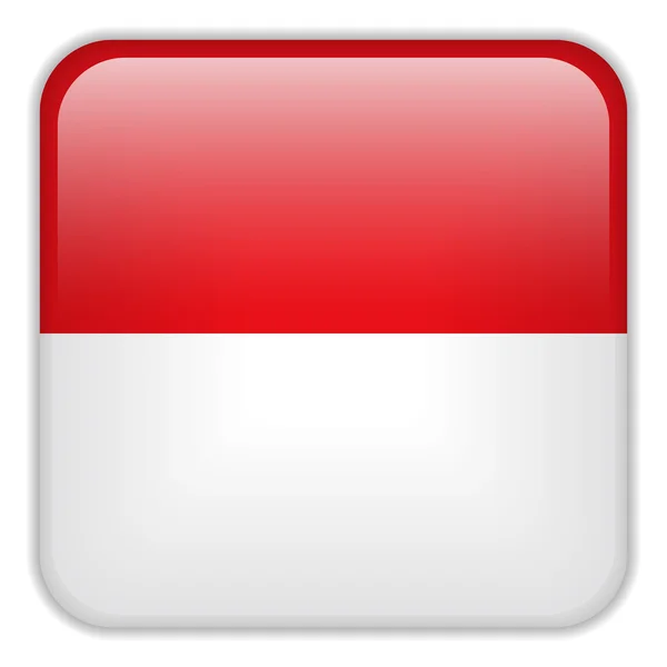 Bandeira de Mônaco Smartphone quadrado botão Ilustrações De Bancos De Imagens Sem Royalties