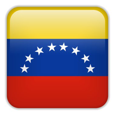 Venezuela bayrak Smartphone kare düğme