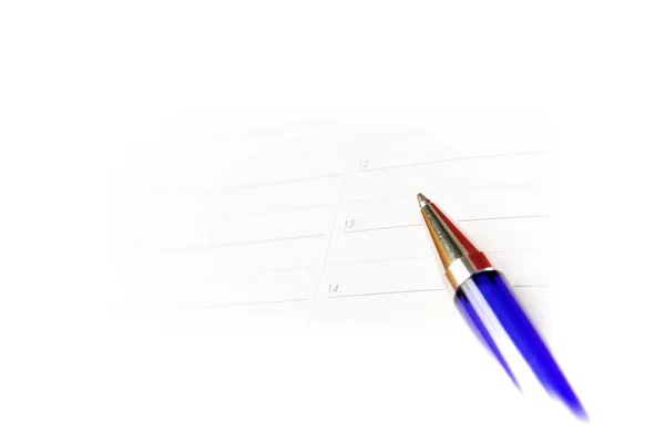 Renkli kalem ve Gündem — Stok fotoğraf
