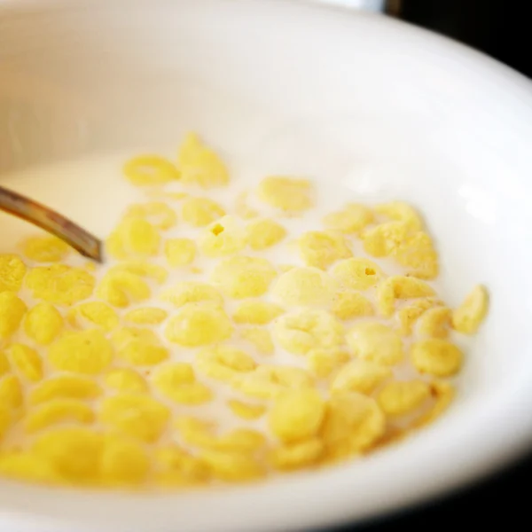 Milk and cornflakes — Stock Photo, Image