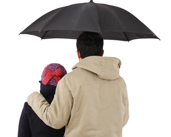 Couple with umbrella — Stock Photo, Image