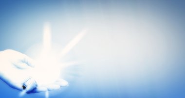 arka plan aydınlatılmış ampul ile